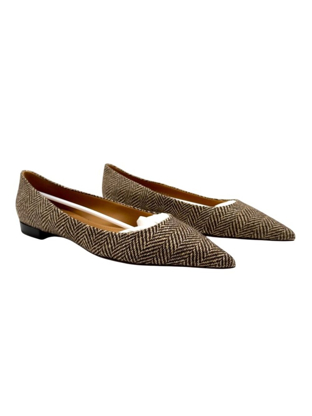 Ralph Lauren Kendrya herringbone tweed ballet flats Purple Label Collection NWB- - Picture 2 of 7